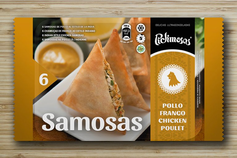 Samosas de pollo. Envase 6 unidades