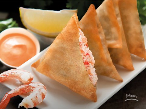 Samosas de marisco